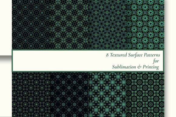 8 Dark Teal Seamless Geometric Pattern