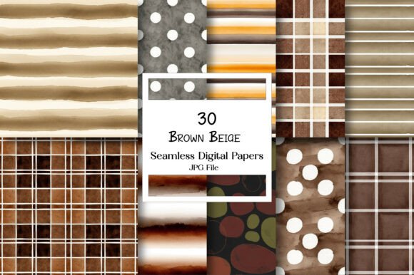 Brown Beige Seamless Pattern