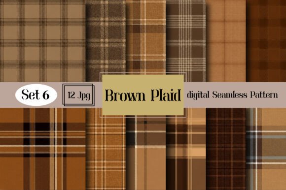 Brown Plaid Seamless Pattern