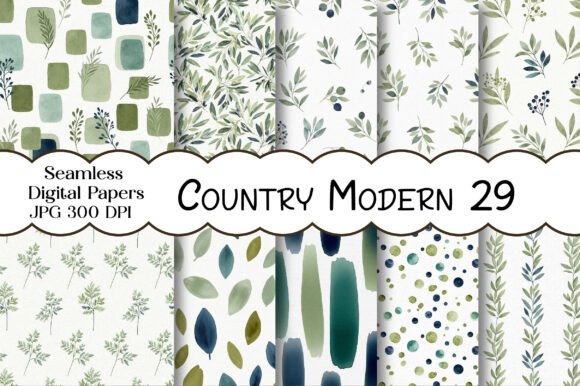 Country Modern Digital Paper Pack