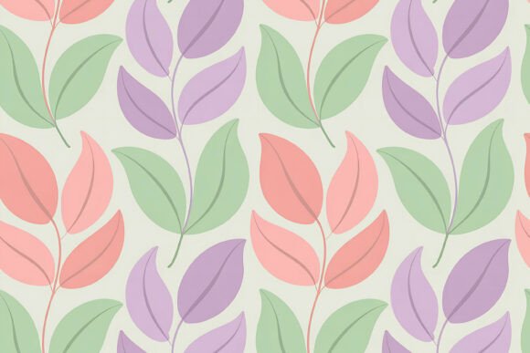 Dusty Rose and Peach Botanical Leaf
