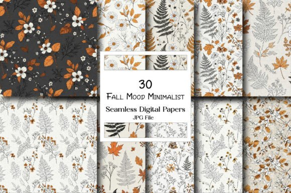 Fall Mood Digital Paper Minimalist: A Timeless Addition to Your Creative Projects