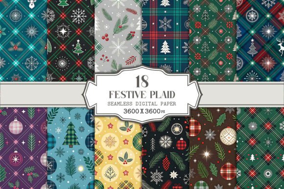 Festive Plaid Seamless Pattern Bundle: A Versatile Design Resource