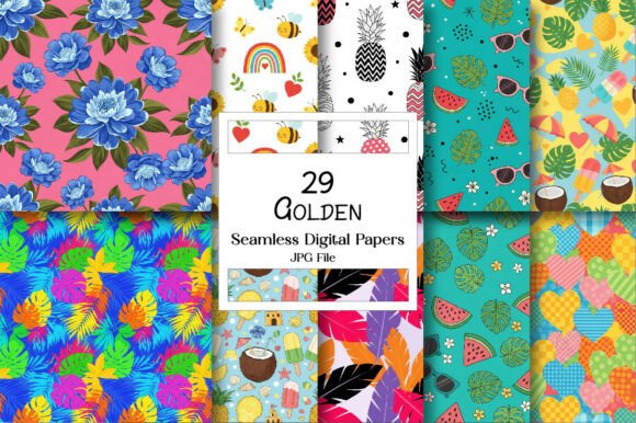 Golden Summer Digital Papers