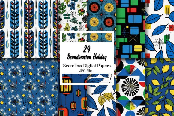 Scandinavian Holiday Digital Paper: A Timeless Addition to Your Creative Projects