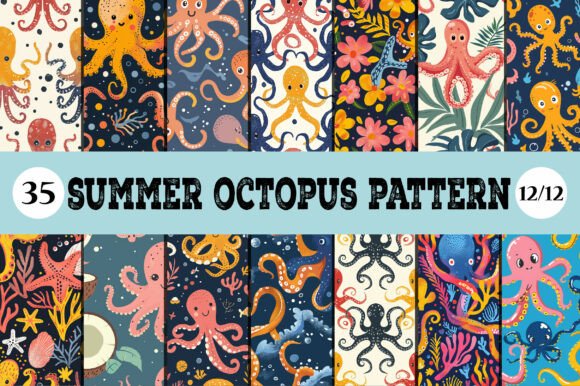 Summer Octopus Pattern: A Playful Addition to Ocean-Themed Designs