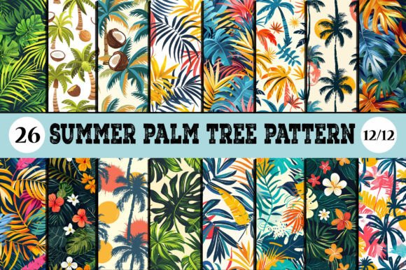 Summer Palm Tree Pattern: A Tropical Escape for Creative Projects