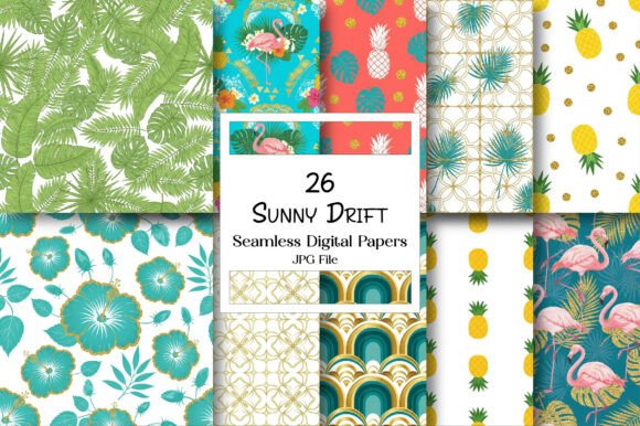 Sunny Drift Digital Papers