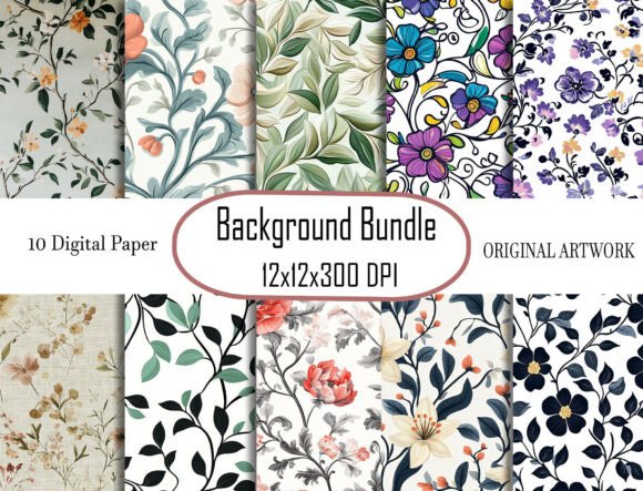 Wildflower Spring Art Botanical Pattern for Creative Projects